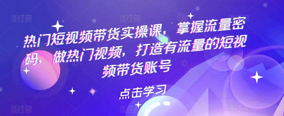 热门短视频带货实战 掌握流量密码 做热门视频 打造有流量的短视频带货账号