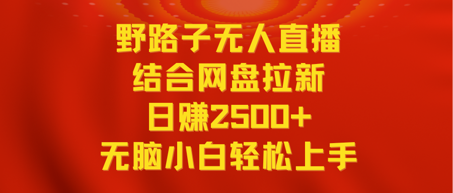 （9025期）无人直播歪门邪道融合百度云盘引流，日赚2500 全平台转现，新手没脑子快速上手实际操作