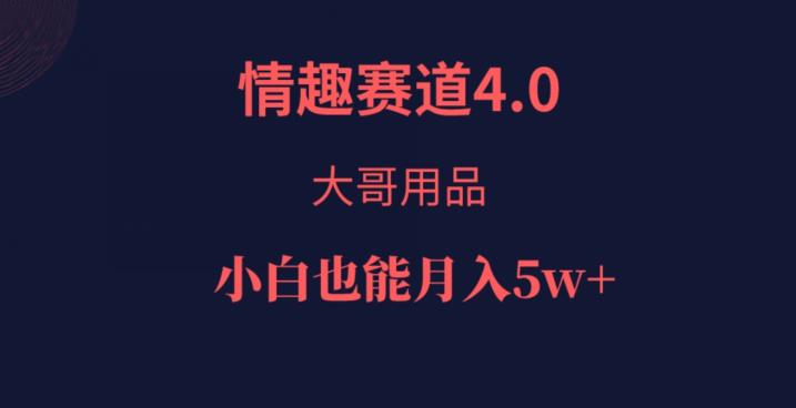 情趣赛道4.0，大哥用品，小白也能月入5w！