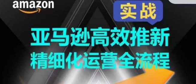 亚马逊平台高效率上新精细化营销全过程，多方位、快速拉升商品排行和销量!