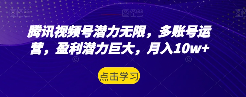 腾讯号前途无量，多抖音号运营，赢利潜力无限，月入10w