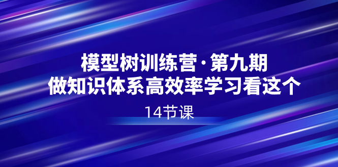 （8725期）模型树夏令营·第九期，做知识结构高效学习看这些（14堂课）