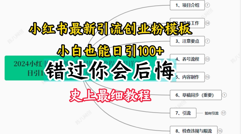 2024小红书引流自主创业粉史上最牛细实例教程，教你如何引流方法【揭密】