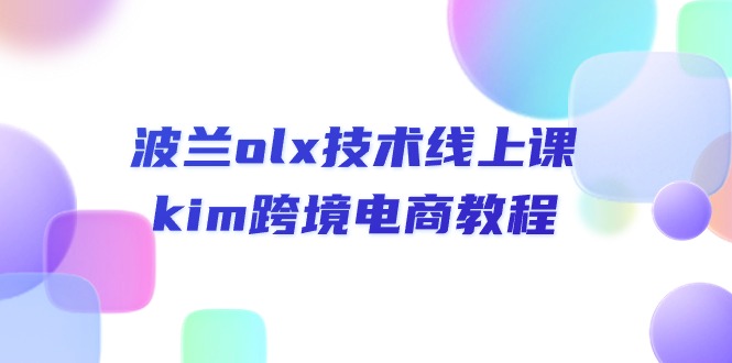 （10967期）波兰olx 技术线上课，kim跨境电商教程