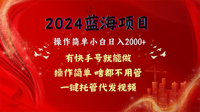 （10693期）2024蓝海项目，百度云盘引流，使用方便新手日入2000 ，一键代管代发货短视频，…