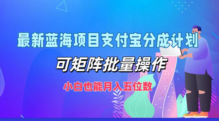 （12515期）最新蓝海项目支付宝分成计划，可矩阵批量操作，小白也能月入五位数