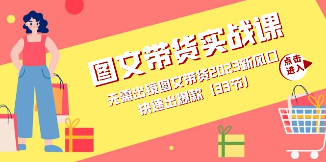 （7496期）图文并茂卖货实战演练课：不用出境图文并茂卖货2023新蓝海，迅速出爆品（33节）