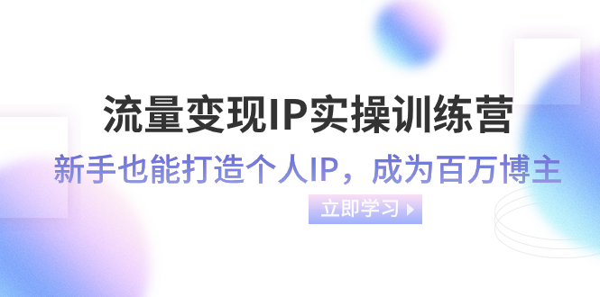 （8134期）流量变现-IP实操训练营：新手也能打造个人IP，成为百万 博主（46节课）-暖阳网-优质付费教程和创业项目大全