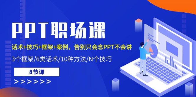 （10370期）PPT初入职场课：销售话术 方法 架构 实例，道别只会念PPT不会说（8堂课）