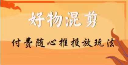 【万三】好物混剪付费随心推投放玩法，随心投放小课抖音教程-暖阳网-优质付费教程和创业项目大全