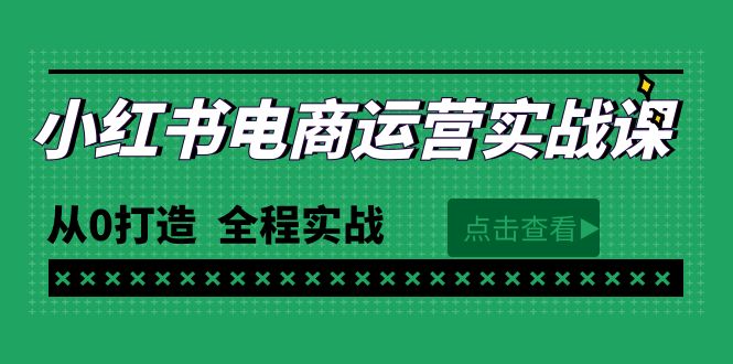 （9946期）全新小红书的·网店运营实战演练课，从0打造出  全过程实战演练（65节视频课程）