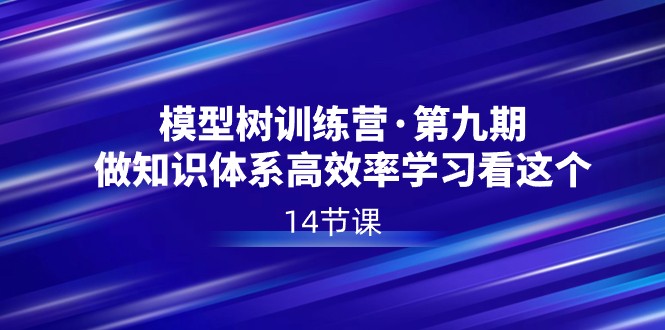 模型树夏令营·第九期，做知识结构高效学习看这些（14堂课）