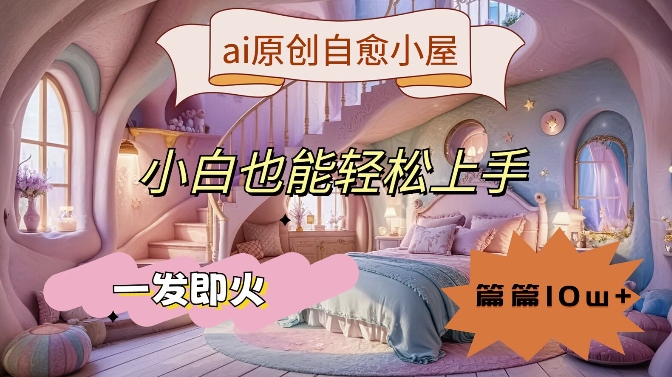 ai原创设计痊愈小房子，新手也可以快速上手，一发即火，每篇10w 【揭密】