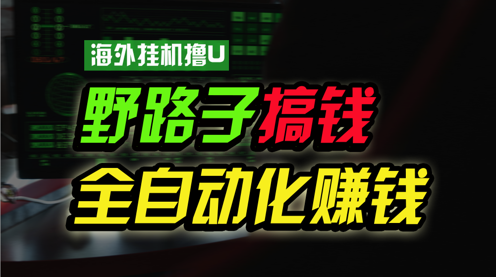 （10366期）国外放置挂机撸U新渠道，日赚8-15美金，全过程无人化，可大批量变大，个人工作室…