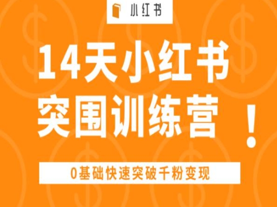 14天小红书的突出重围夏令营 ，0基本快速突破千粉转现