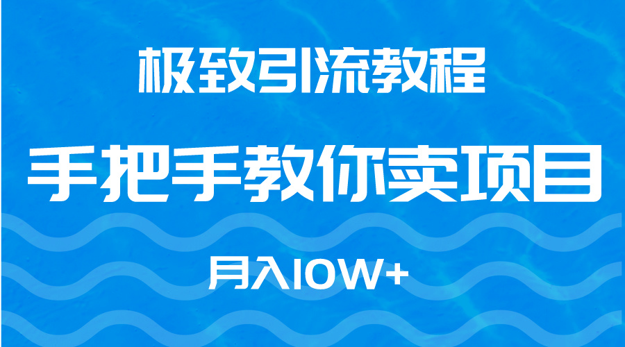 （9265期）完美引流教程，教你如何卖项目，月入10W