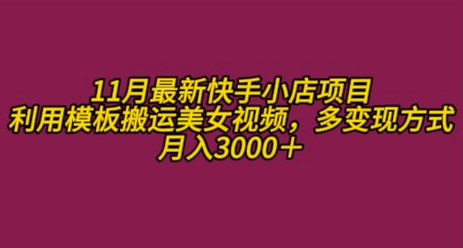 11月K总部族快手小店乐趣粉丝新项目，运用模版运送美女丝袜，多变现模式月收入3000