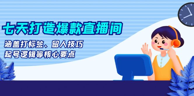 （13382期）七天打造爆款直播间：涵盖打标签、留人技巧、起号逻辑等核心要点