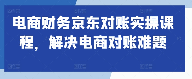 电商财务京东商城查账实操课程，处理电子商务查账难点