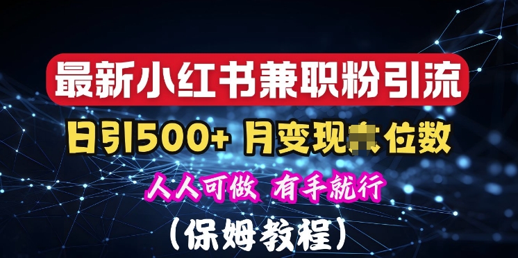 揭秘：小红书素人爆粉，保密教材，日引500+粉丝