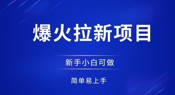 爆红拉新项目，有手就行，新手轻松入门，日入1预应力新全套步骤