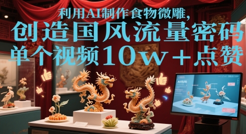 运用AI烹饪食物微刻，造就国韵总流量登陆密码，单独短视频10w 关注点赞